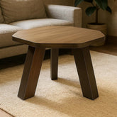 Foldable Mini Hexagonal Side Table Sturdy Legs, Perfect for Living Room