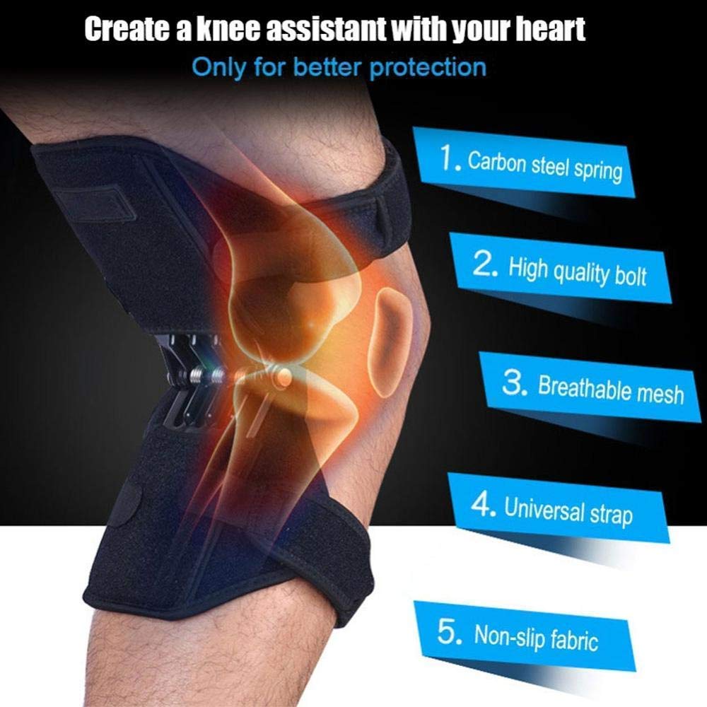 Power Knee Support Booster with Spring Force | Pain Relief & Joint Stability Brace (Pair) (RA-056)