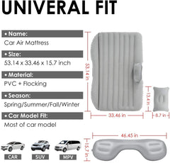 Premium Car Inflatable Bed with Pump & 2 Air Pillow