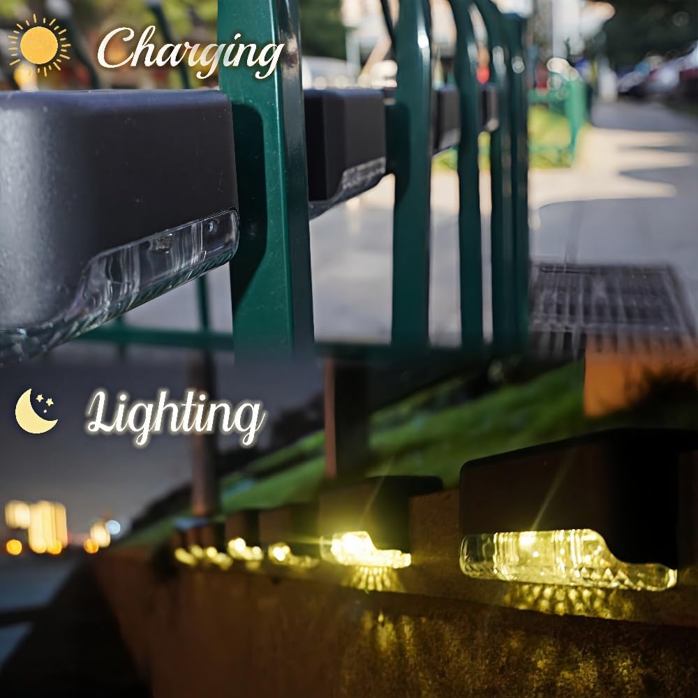 Waterproof LED Solar Powered Deck Stair Outdoor Light (Pack of 4) (RA-028)