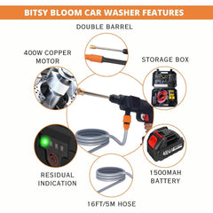 Cordless Portable Wireless Pressure Washer Gun