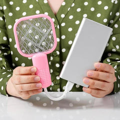 USB Rechargeable Mini Electric Mosquito Killer Racket – Safe & Powerful