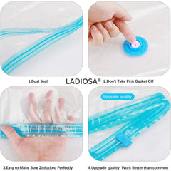 Vaccum Storage Bags (PUMP With PACK OF 5 Bag )