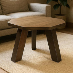 Foldable Mini Hexagonal Side Table Sturdy Legs, Perfect for Living Room