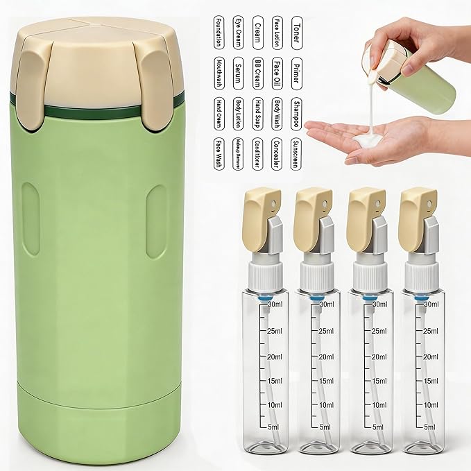 Tavelfill 4-in-1 Travel Dispenser Bottle for Toiletries