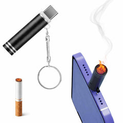 USB Electric Type-C Lighter | Flameless Windproof Mini Keychain Lighter