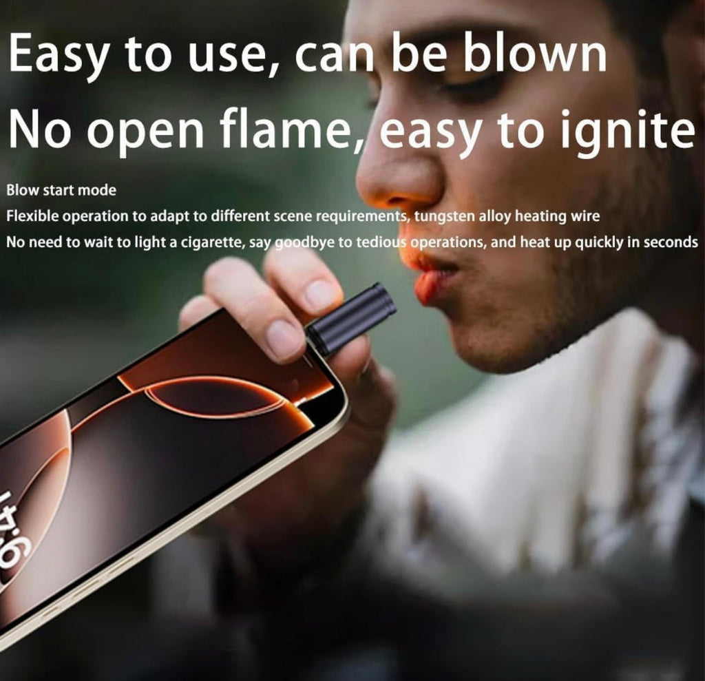 USB Electric Type-C Lighter | Flameless Windproof Mini Keychain Lighter (RA-033)