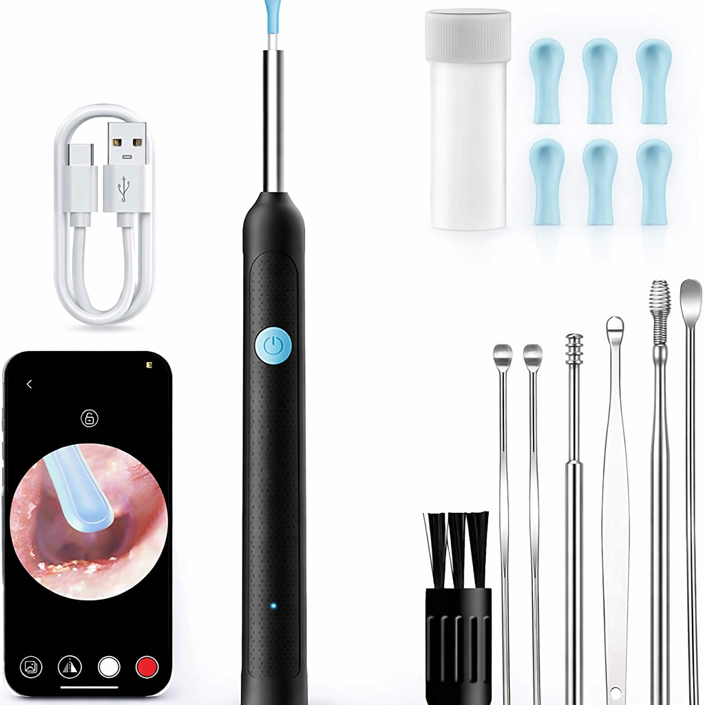 Smart Visual Earwax Cleaner with 1080P WiFi Camera & LED Light – Rechargeable Ear Cleaning Tool