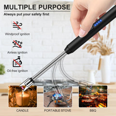 Flexible Arc Lighter – Windproof USB Rechargeable Candle Lighter